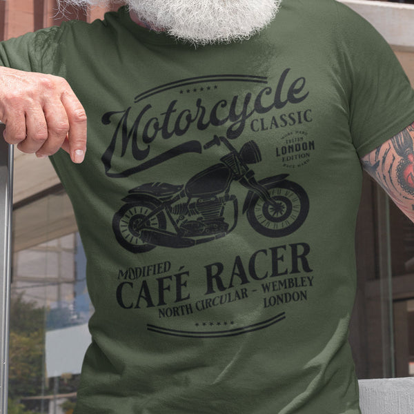 Café Racer Custom Motorcycle T-Shirt