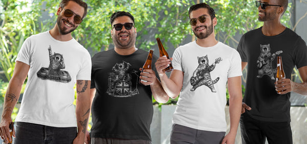 Meet the Purrfect Rockstars: The Cat Music T-Shirt Collection - Getting Shirty