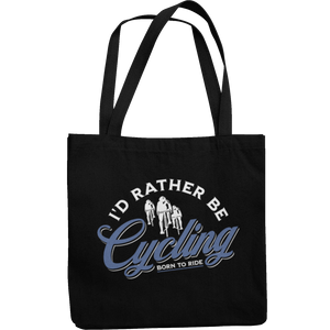 I'd Rather Be Cycling Canvas Tote Shopping Bag - Getting Shirty