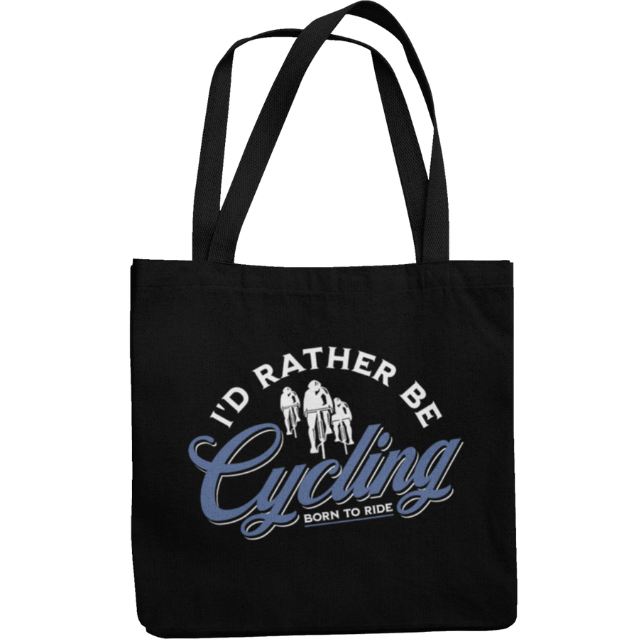 I'd Rather Be Cycling Canvas Tote Shopping Bag - Getting Shirty