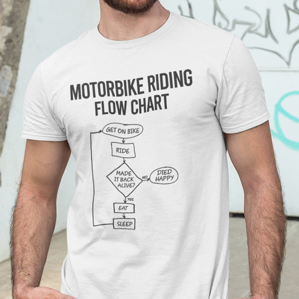 Motorbike Riding Flow Chart t-shirt