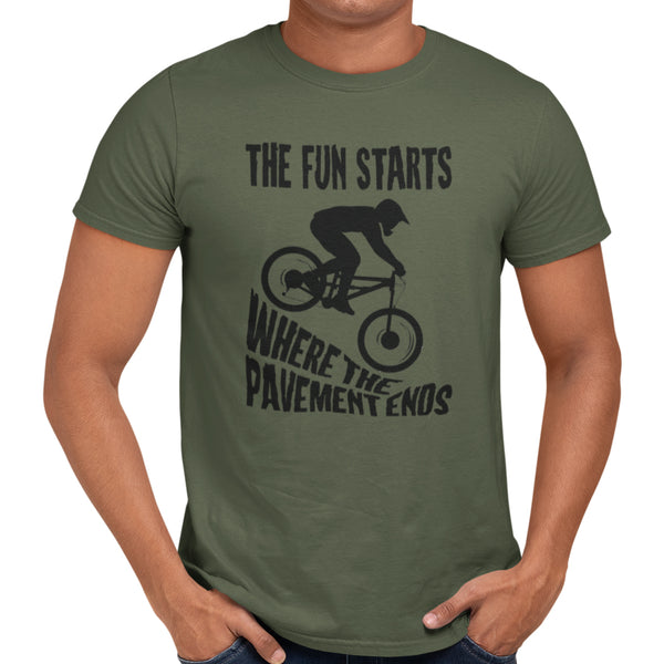 The Fun Starts Where The Pavement Ends T-Shirt - Getting Shirty