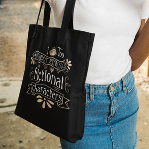 Emotionally Attached To Fictional Characters Canvas Tote Shopping Bag - Getting Shirty
