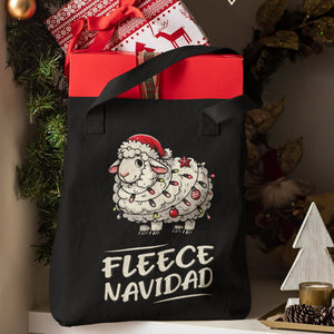 Fleece Navidad Christmas Tote Shopping Bag - Getting Shirty