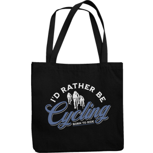 I'd Rather Be Cycling Canvas Tote Shopping Bag - Getting Shirty