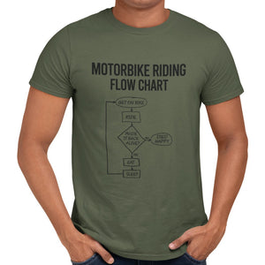 Motorbike Riding Flow Chart t-shirt - Getting Shirty