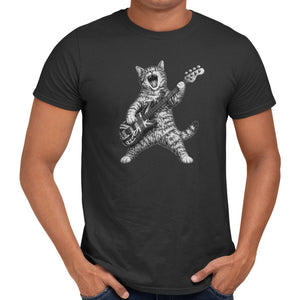 Purrfect Rockstar Bass Guitar T-Shirt - Getting Shirty