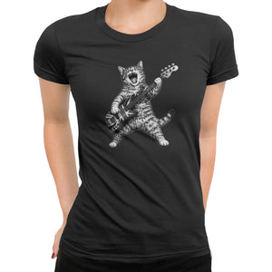 Purrfect Rockstar Bass Guitar T-Shirt - Getting Shirty