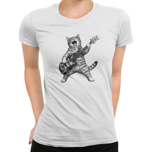 Purrfect Rockstar Bass Guitar T-Shirt - Getting Shirty