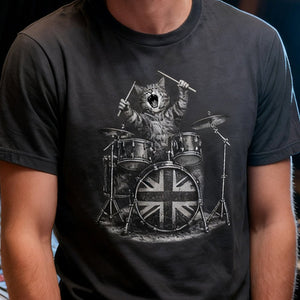 Purrfect Rockstar Drummer T-Shirt - Getting Shirty