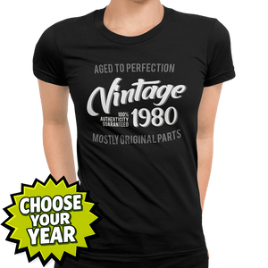 Vintage Birthday Celebration (choose your year) T-Shirt - Getting Shirty