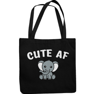 Cute AF Canvas Tote Shopping Bag - Getting Shirty