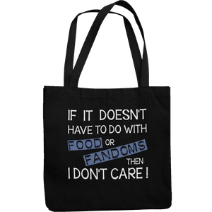 Food Or Fandoms Canvas Tote Shopping Bag - Getting Shirty