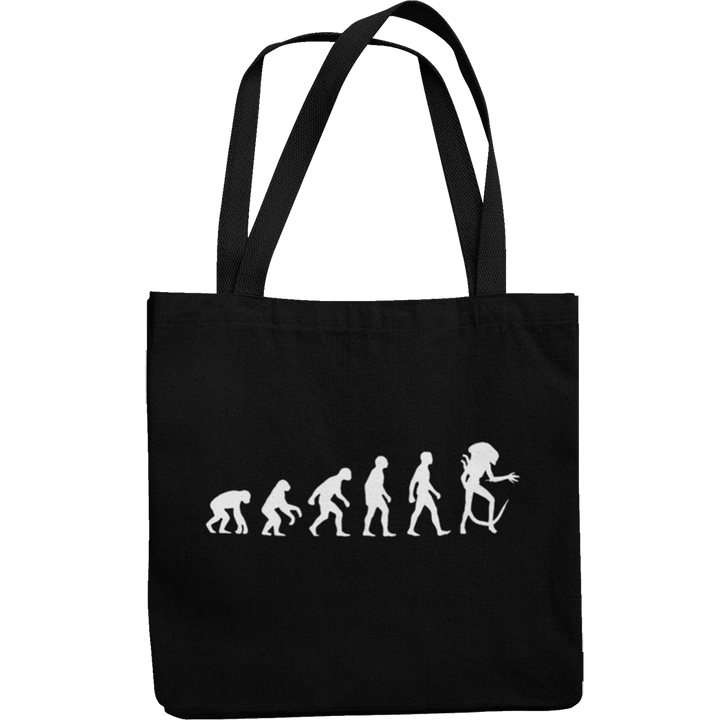 Alien Evolution Canvas Tote Shopping Bag - Getting Shirty