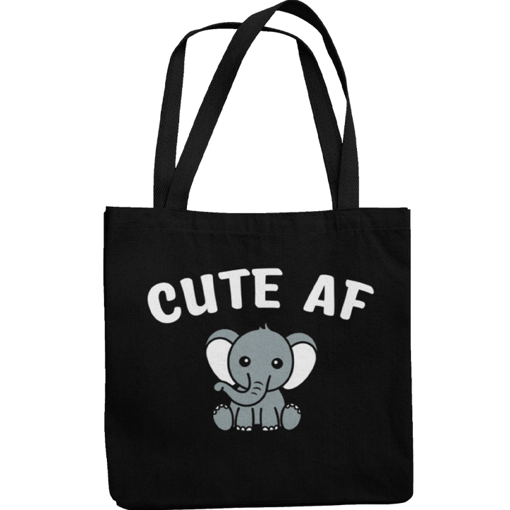 Cute AF Canvas Tote Shopping Bag - Getting Shirty