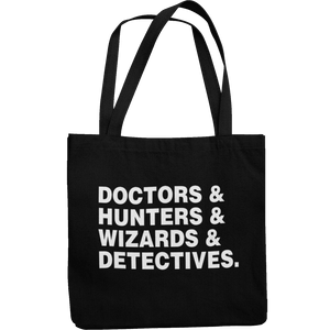 Doctors Hunters Wizards And Detectives Canvas Tote Shopping Bag - Getting Shirty