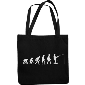 Fishing Evolution Canvas Tote Shopping Bag - Getting Shirty
