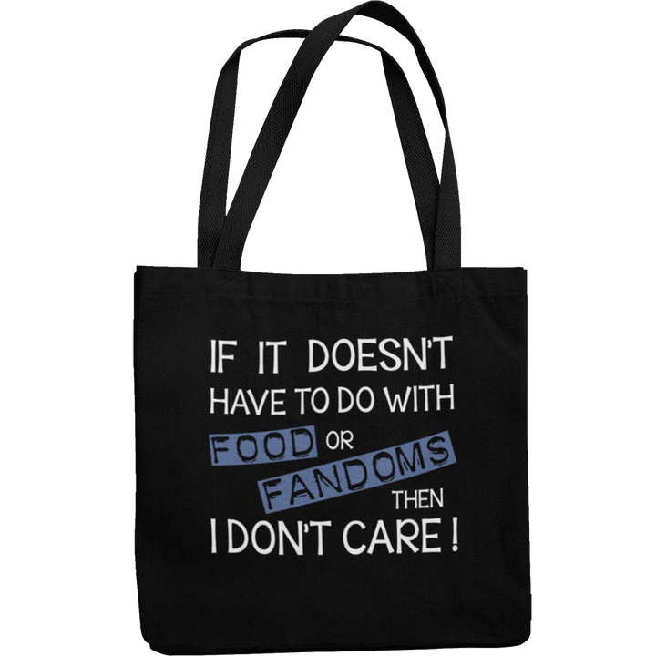 Food Or Fandoms Canvas Tote Shopping Bag - Getting Shirty