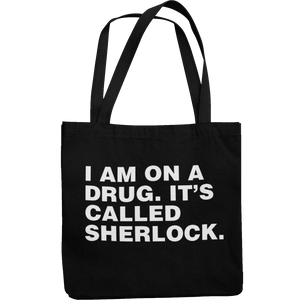 I Am On A Drug Called Sherlock Canvas Tote Shopping Bag - Getting Shirty