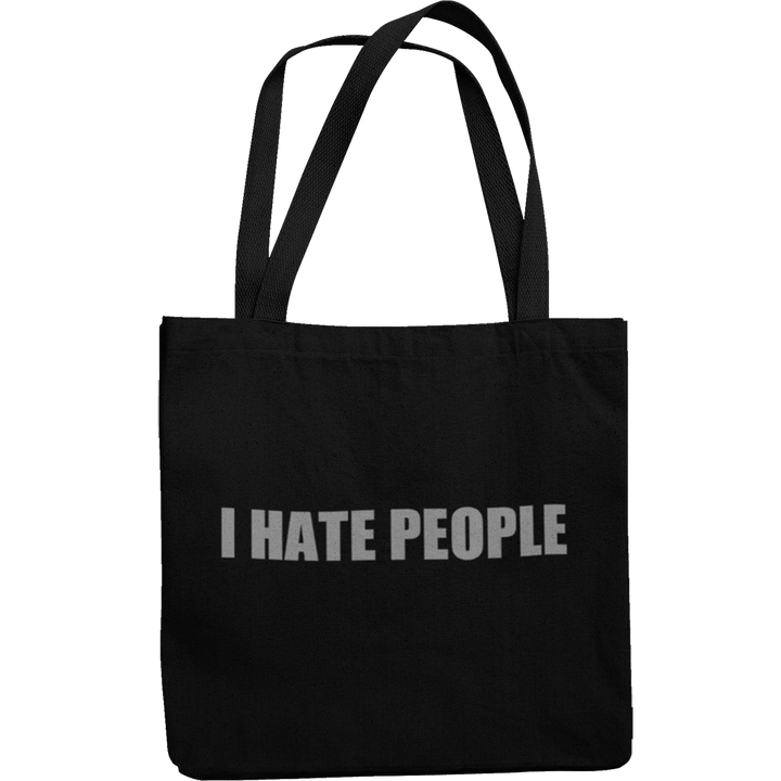 I Hate People Canvas Tote Shopping Bag - Getting Shirty