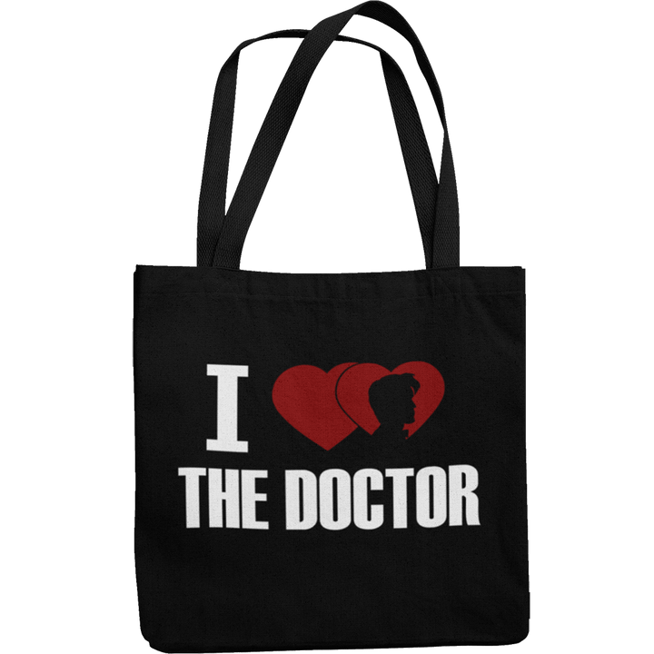 I Love The 11th Doctor Canvas Tote Shopping Bag - Getting Shirty