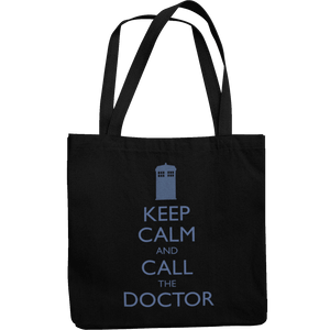 Keep Calm And Call The Doctor Canvas Tote Shopping Bag - Getting Shirty