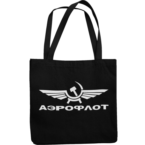 Retro Russian Aeroflot Canvas Tote Shopping Bag - Getting Shirty