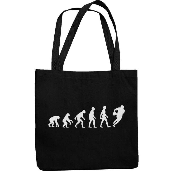 Rugby Evolution Canvas Tote Shopping Bag - Getting Shirty
