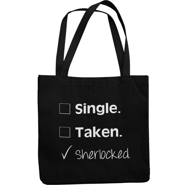 Single Taken Sherlocked Canvas Tote Shopping Bag - Getting Shirty