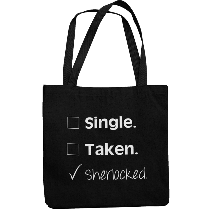 Single Taken Sherlocked Canvas Tote Shopping Bag - Getting Shirty