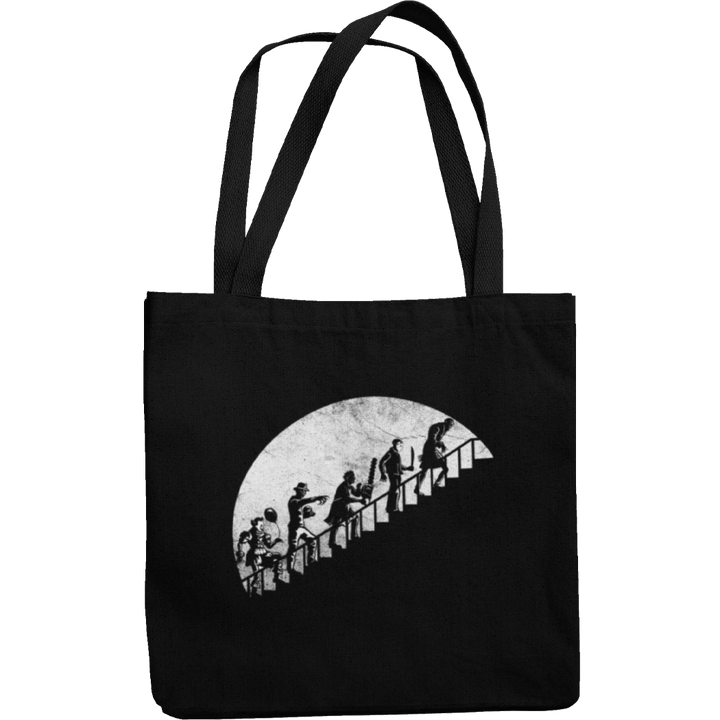 Stairway To Horror Canvas Tote Shopping Bag - Getting Shirty