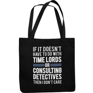 Time Lords Or Consulting Detectives Canvas Tote Shopping Bag - Getting Shirty