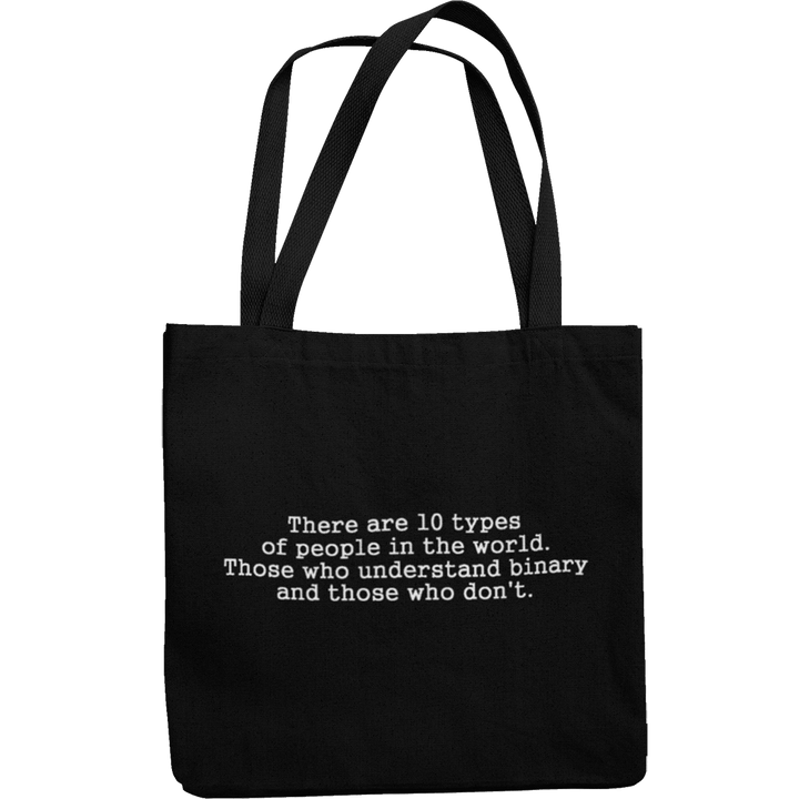 Understanding Binary Canvas Tote Shopping Bag - Getting Shirty