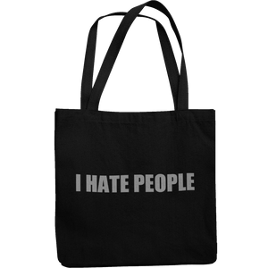 I Hate People Canvas Tote Shopping Bag - Getting Shirty