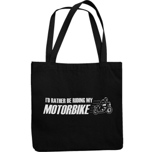 I'd Rather Be Riding My Motorbike Canvas Tote Shopping Bag - Getting Shirty