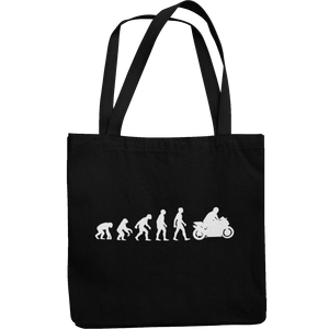 Motorbike Evolution Canvas Tote Shopping Bag - Getting Shirty