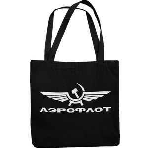 Retro Russian Aeroflot Canvas Tote Shopping Bag - Getting Shirty
