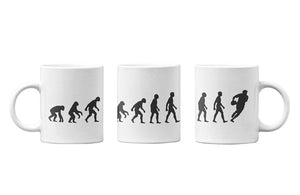 Rugby Evolution Mug - Getting Shirty
