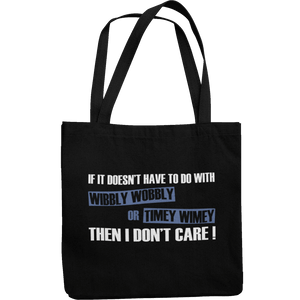 Wibbly Wobbly Or Timey Wimey Canvas Tote Shopping Bag - Getting Shirty